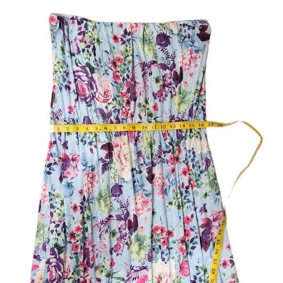 Mango Summer Women's Floral Print Off Shoulder Maxi Pockets Dress XL - Picture 2 of 7